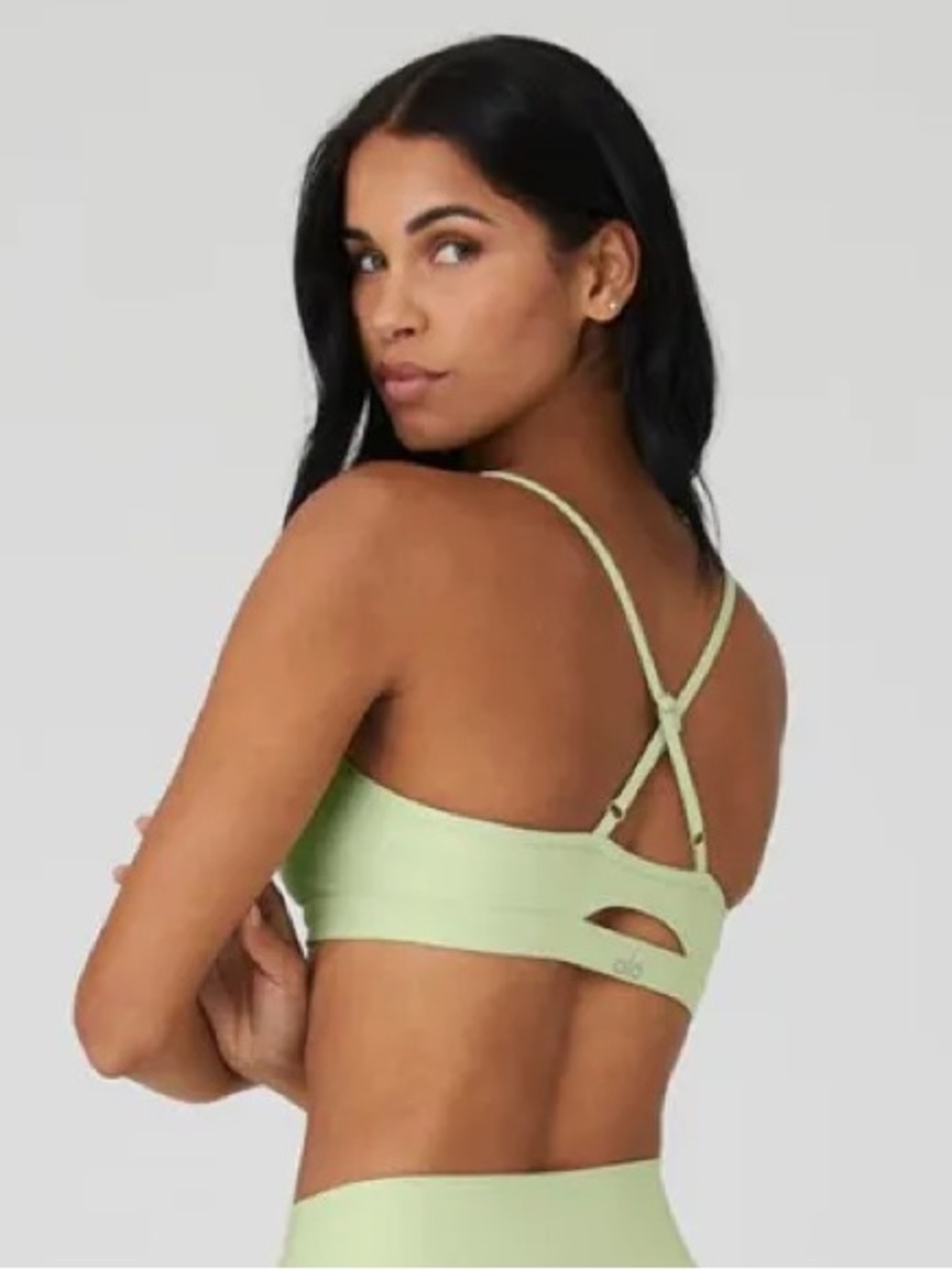 Alo Yoga Airlift Intrigue Bra - Iced Green Tea - Size Medium EUC